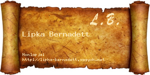 Lipka Bernadett névjegykártya