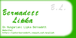 bernadett lipka business card